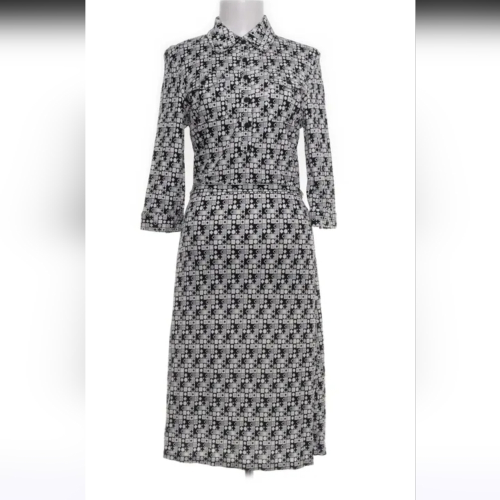 Vintage 2007 M BY MADONNA MIDI SHIRT PINUP DRESS 8 Preppy Vixen Classy Y2K